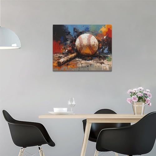 Nopenta Baseball Wall Decor Graffiti Wall Art Baseball Sports Canvas Wall Art Painting Modern Decorations For Boys Room Bedroom Living Room Office 16 Inchx12 Inch thumb #3