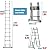 A-Frame Telescoping Ladder 12.5ft 6 + 6 Steps Adjustable Height with Support Bar Anti-Slip Feet, 330lbs Max Load, Folded Height 2.7ft Space Saving Easy to Transport, Heavy Duty RV Home Ladder