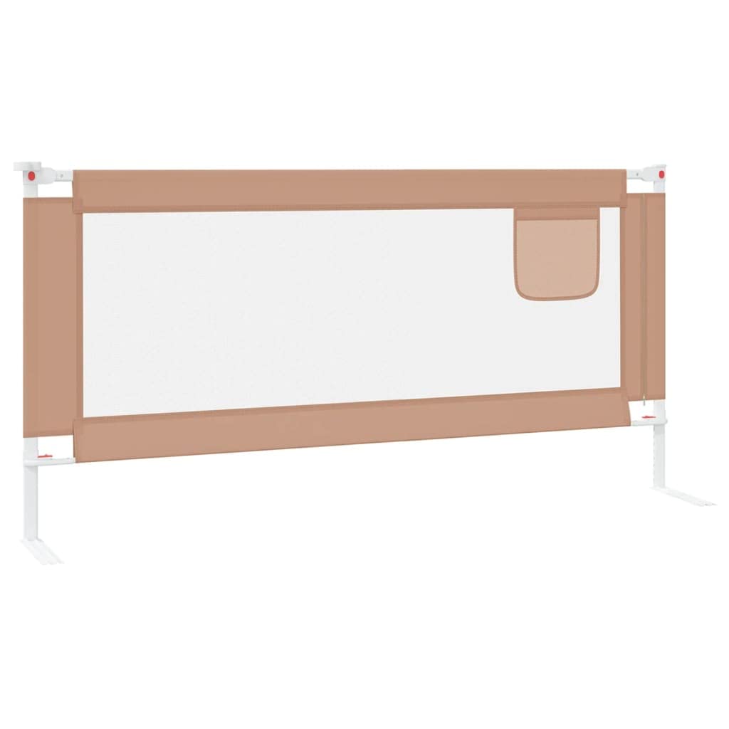 homiuse 190x25 cm Barandilla de Seguridad Cama de niño Taupe Tela Barrera Seguridad Protector Cama Bebe Barrera Seguridad Niños Cama Barandillas para Camas Barrera Cama Bebe Barrera De Cama
