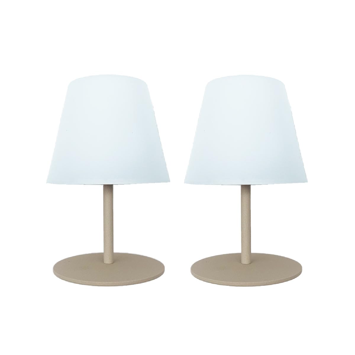 Lumisky Set of 2 Wireless LED Table Lamps Twins Cream H16cm