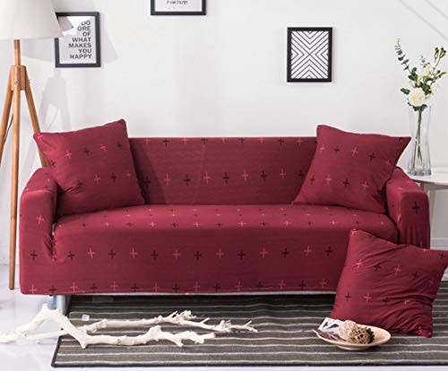AZZXZONa Funda De Sofá Magenta Stretch Fabric Silla Lavable Loveseat Sofá Sofá Sofá Universal Funda Antideslizante Protector De La Cubierta del Mueble 2 Plazas: 135-170Cm