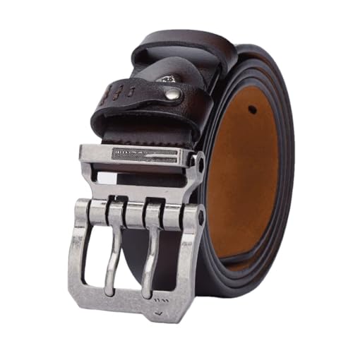 Men Business Leather Belt with Automatic Buckle and Adjustable Fit