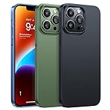TORRAS [2023 Upgrade] Extrem Dünn für iPhone 13 Pro Hülle [Schwarz] mit (2 * 9H Schutzglas) Stoßfest Unzerstörbare Handyhülle iPhone 13 Pro Samtige Touch Stilvolle Aussehen Hülle iPhone 13 Pro Case