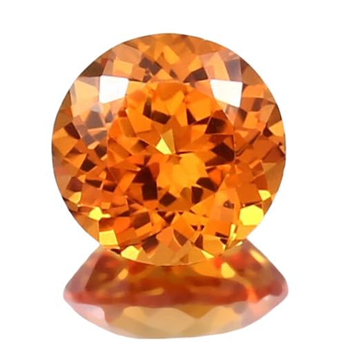 Pierre gemme saphir orange en vrac 9x9mm pour bague et collier DIY