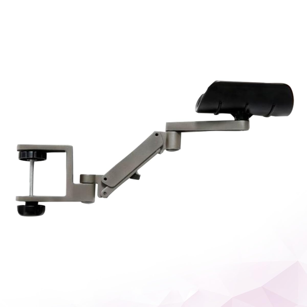 Uonlytech Tappetino Mouse Ergonomico Poggiapolso Supporto Braccio Computer Staffa Metallo Regolabile Supporto Polso Tappetino Mouse Grigio