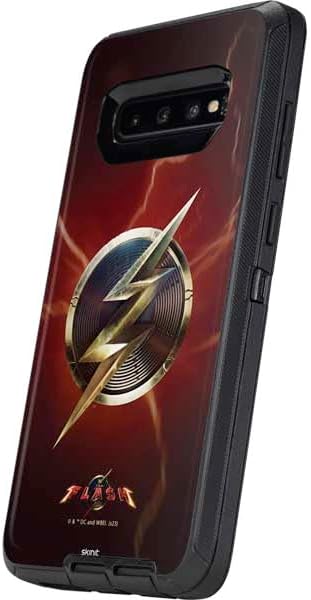 Skinit Decal Skin Compatible with OtterBox Defender Galaxy S10 - Officially Licensed Warner Bros The Flash Movie: Logo Poster Design