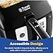 Russell Hobbs Electric Deep Fat Fryer, 3L Capacity/can Cook 1.2kg Food, Digital Timer, Large Observation Window, Non-Stick Coated pan, Adjustable Thermostat, Handle Lift System, 2300W, 24580