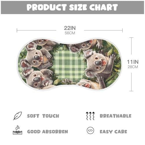 Cute Koalas Muslin Baby Burp Cloths - Super Absorbent and Soft Burping Rags - Cotton Burp Clothes Set for Boys and Girls, 2 Pack2