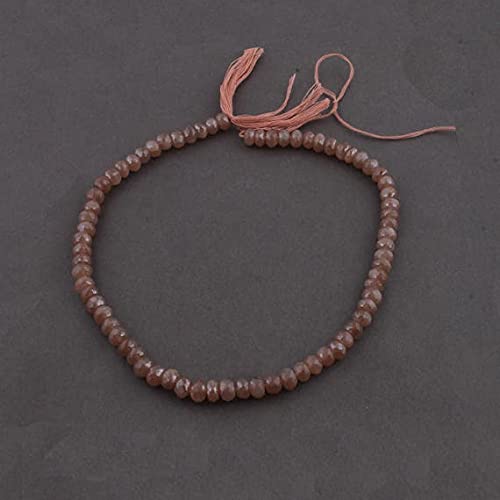 Pierre de lune chocolat 6-7mm pour créer vos bijoux d'automne