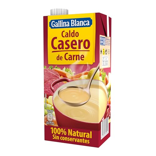 Gallina Blanca Caldo Casero de Carne, 100% Natural, 1L