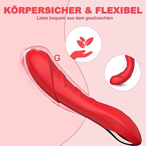 Silikon Vibrator G-Punkt Vibratoren für Sie Klitoris Leise und Stark 12 Vibrationsmodi Realistische AV Dildo Stimulator Erotik Extrem Sex Toys Sexspielzeug Analvibratoren für Frauen Paare – Bild 5