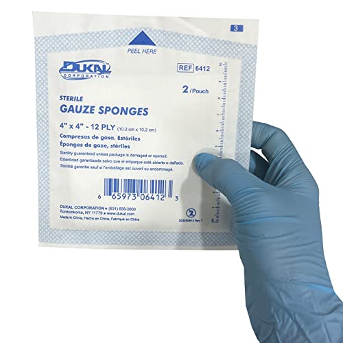 4" X 4" Gauze Sponges, Sterile - 1 Box (25Pkgs Of 2) #TOP5