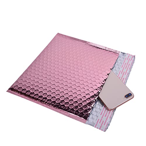 NUSITOU 75 Peças De Filme De Alumínio Rosado Bolha Bolsa De Transporte Expresso Envelope De Envelhec