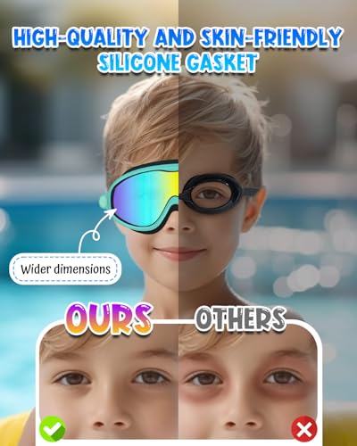 Image of Swim Goggles 2 Pack, Wide View Anti Fog&UV Swimming Goggles for Audlt, No Leak Pool Beach Essentials for Men Women