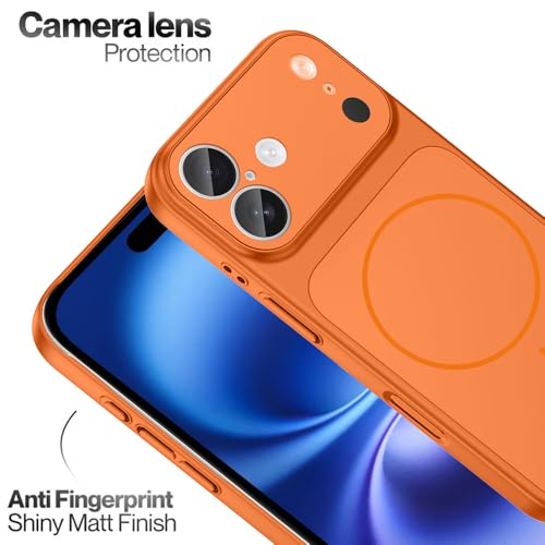 Image of SHINESTAR Converter Case for iPhone 16 | Premium Protective Mag-Safe Cover | iPhone 17 Pro / 17 Pro Max Series Style Design | in-Built Camera Guard | Wireless Charging Compatible - Orange