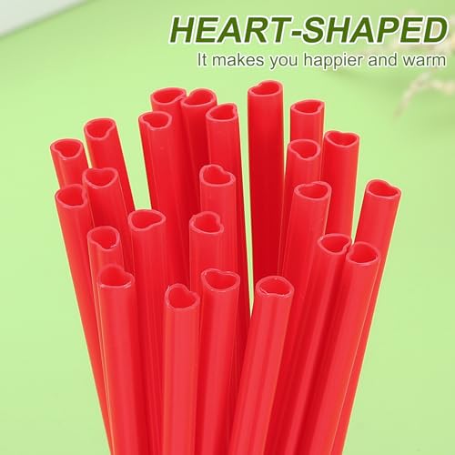 Pitillos desechables rojos corazón 150 unidades miniatura 3