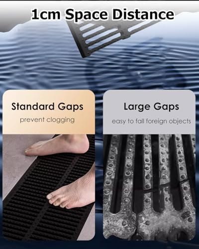 4"/6"/7"/8" French Drain Grate Diverter - Non-Slip Rectangular Outdoor Trench Cover for Rainwater Management, Durable Downspout Protector (50x15x2cm)