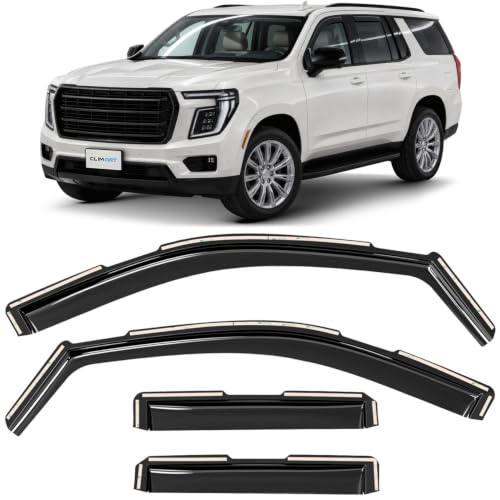 Image of CLIM ART in-Channel Incredibly Durable Rain Guards for GMC Yukon 2021-2026, Original Window Deflectors, Vent Window Visors, Vent Deflector, 4 pcs. - 621188