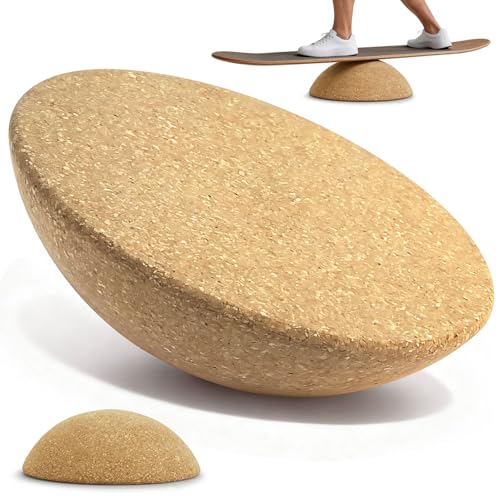 Balance Board Halbkugel Kork Halbkugel Ø30 cm Höhe 10 cm aus Naturkork Pures Surf-Feeling & Ganzkörpertraining Für Yoga Fitness & Boardsport