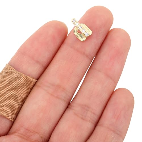5 piezas de grills de dientes hip hop chapados en oro miniatura 4