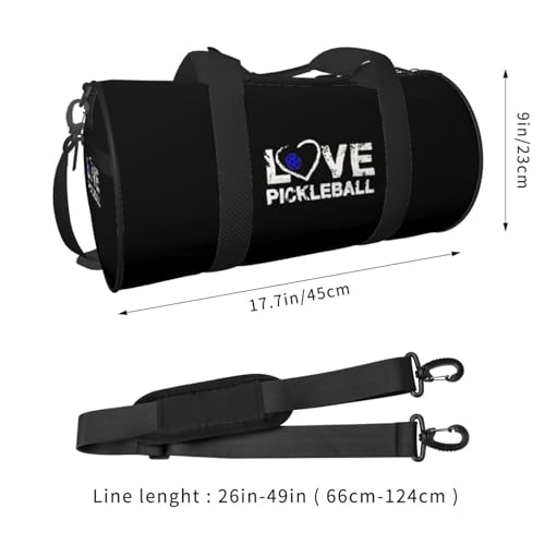 Love Pickleball Convertible Garment Bag with Shoulder Strap, Carry on Garment Duffel Bag for Men Women - Rolling Foldable for Travel Luggage Bags (Black)3
