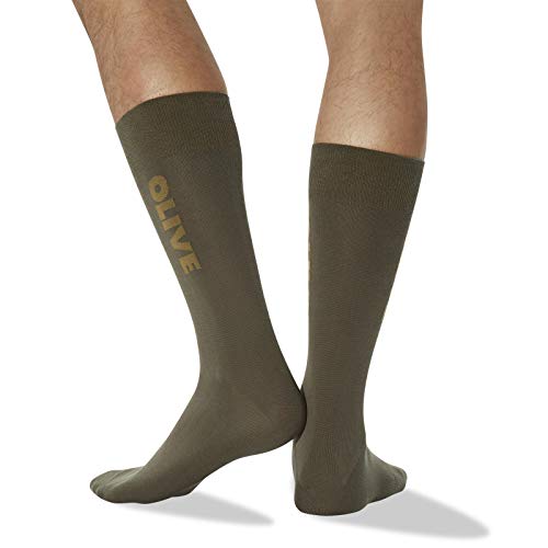 Hot Sox Mens Color Names Crew Socks, Mens Shoe Size 6-12.5, Olive2