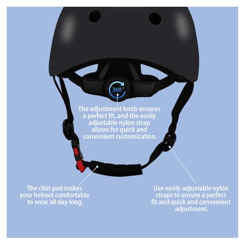 Image of Color Gradient Adjustable Kids Bike Helmet with Knee & Elbow Pads Set | Multi-Sport Safety Gear for Boys & Girls Ages 5-14 | Skateboarding, Scooters, Roller & Inline Skating, Longboarding