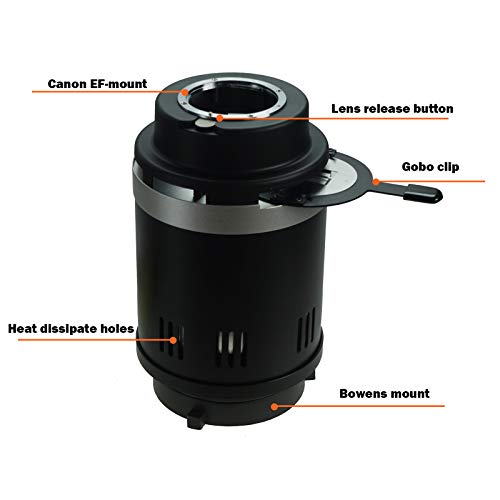 Wellmaking Conical Snoot Bowens Mount Studio Lighting Accessory,4 Color Filters And 6 Gobos Included For Monolight Photography Led Light And Strobe Light Photographic Equipment. Not Include Prime Lens #TOP4