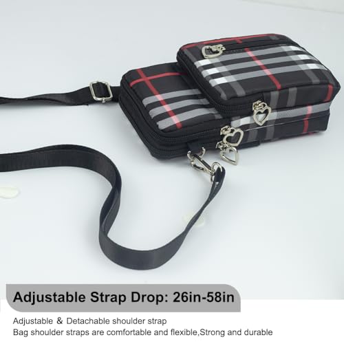 Image of JANKS Small Crossbody Bag for Women - Mini Phone Purses with Crossbody Strap and Wallet - Nylon Arm Bag
