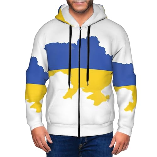Sweat à capuche Ukraine avec fermeture éclair fluide et grand confort - 7