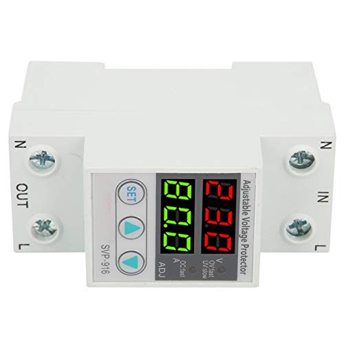 Intelligente Eenfasige, SVP-916, Bescherming Tegen Spanning Onder Spanning Spanningsbeschermer voor Apparaten Instelbare Overspanning Onderspanningsstroombeschermer 230Vac (63A