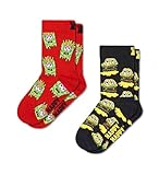 Happy Socks Calcetines Kids 2-Pack Smelly Burger Algodón Niños Rojo 0-12M