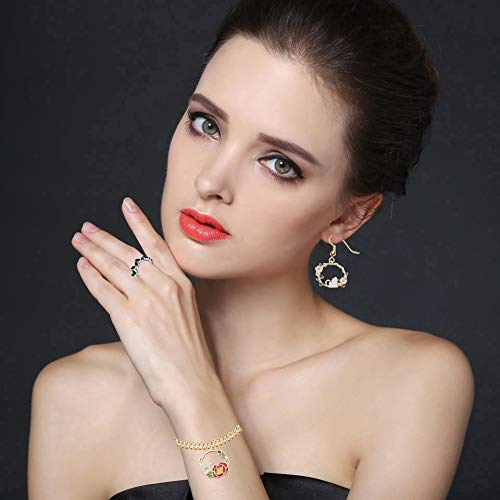 20 pcs Gold Plated Enamel Flower Cat Charms Pendant For Jewelry Making Necklace Bracelet Earring and Slime DIY Jewelry Accessories Charms (M451)