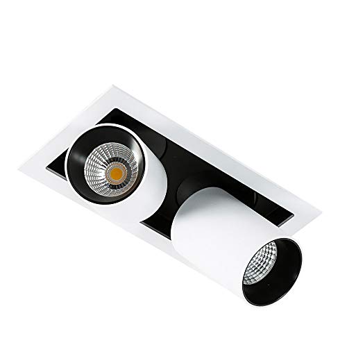 Italux Mercanta Double 3000K - Modern Technical LED Recessed Ceiling White, Black, Warm White 3000K 1640lm