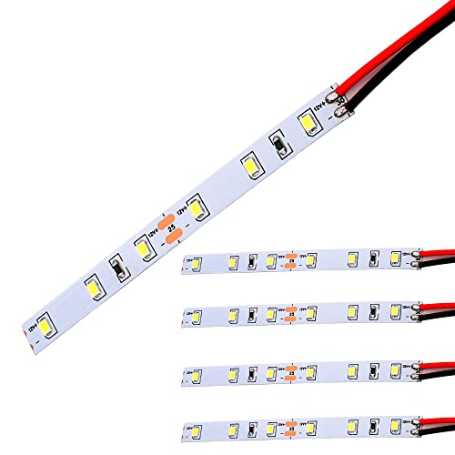 RUNCCI-YUN 5 pcs 12-18V 6-LED Hausbeleuchtung 10cm Weiss mit Kabel 10cm,Modellbau Led Beleuchtung,modellbau beleuchtung modelleisenbahn beleuchtung