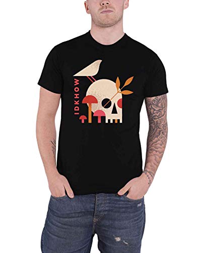 IDKHow T Shirt Mushroom Skull Band Logo Official Mens Black XXL