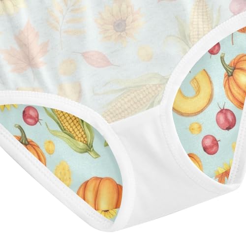 Girls' Underwear, Sunflowers Toddler Girl Briefs, Cotton Girls Underwear, 2T–8 Years4