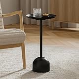Table d'appoint ronde noire : ajoutez un look moderne à votre maison ou à vos meubles de salon avec la grande table Stead's Tall Drink ; que vous préfériez un style moderne ou contemporain, cette table se fondra sans effort dans votre décor existant