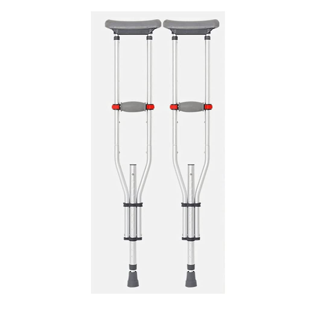 LIOONS Muletas para antebrazo, muletas Plegables de Aluminio para Axilas, Altura Ajustable, Bastones para Caminar de 43 a 63 Pulgadas para Caminar, rehabilitación