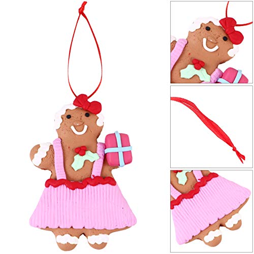 BESPORTBLE 4 Peças de Ãrvore de Natal Boneca de Gengibre Enfeite de Ãrvore de Natal Em Pvc para Fest