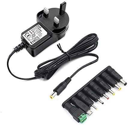 Zolt Universal AC DC Adapter 5V 3A 2A 1A 2.5A 1.5A Power Supply Adapter, 5 Volts Adaptor with 8 DC plugs for USB HUB Tablet Phone Raspberry PI CCTV Camera TV Box and more 5V Electronics