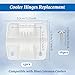 Omoojee Cooler Hinges Replacement Kit Compatible with Coleman, 4 Pack Plastic Cooler Hinges with Screws, Cooler Accessories