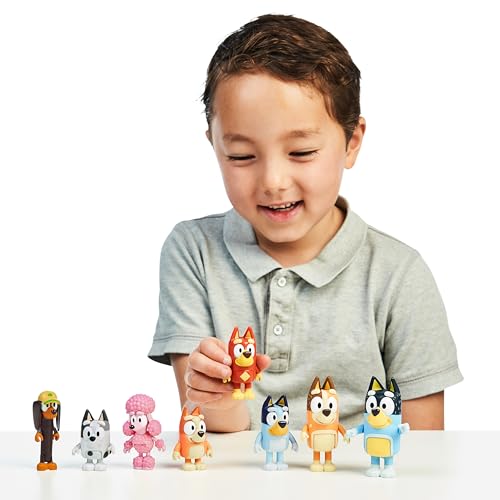 BlueY 4er-Figuren-Set Freunde, Coco, Snickers und Honey; 6,3-7,6 cm große Figuren mit beweglichen Gelenken – offizieller Sammelartikel, Blau – Ansicht 6