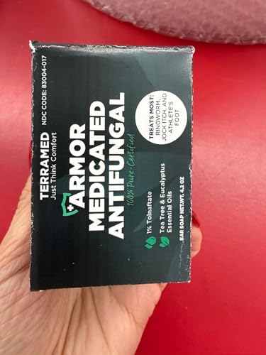 Antifungal Soap | Medicated Jock Itch Treatment, Fights Ringworm & Athlete's Foot | Soothing Tea Tree & Eucalyptus | 1% Tolnaftate for Effective Relief | Travel-Friendly with Soap Case