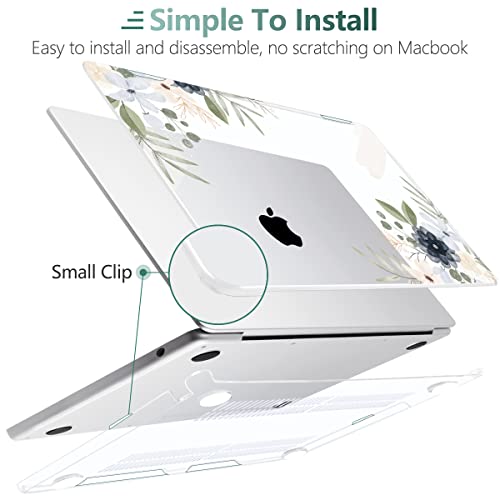Image of MEEgoodo Case for M5 /M4 /M3 /M2 MacBook Air 13 inch 2026 2025 2024 2022, Fit Model A3449 /A3240 /A3113 /A2681, Case Compatible with MacBook Air 13.6-inch, Vintage Floral