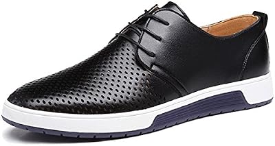 ZZHAP Men's Casual Oxford Shoes Breathable Flat Fashion Sneakers (11 M US, Black)