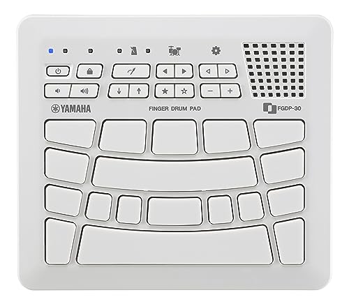 Image of Yamaha Finger Drum Pad - Compact Electronic Drum Pad with Built-In Sounds, USB FGDP-30 | 18 Touch-Sensitive Pads, 1, 212 Voices, 39 Kits, Built-in Speaker, Rechargeable 1, 400mah Battery, USB Midi and Audio, Aux in