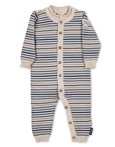 Sterntaler Baby Jungen Strampler Strick Strampler Einteiler GOTS Esel Emmi - Strampler Baby, Babystrampler - graublau, 56
