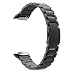 Produktbild MoKo Armband Kompatibel mit Gear Fit 2 / Fit 2 Pro (SM-R360/SM-R365) - Edelstahl Metall Uhr Band Strap Uhrenarmband Ersatzband, Schwarz
