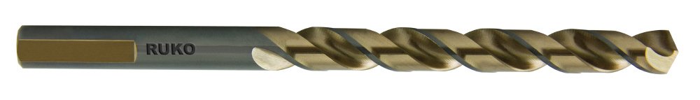 RUKO 228030 HSSE-Co 5 Twist Drill, DIN 338, Type UNI, Ground, 3.00mm Diameter, 61.0mm Length, 33.0mm Flute Length, Pack of 10
